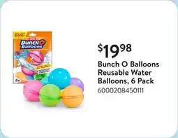 Walmart Bunch O Balloons Reusable Water Balloons, 6 Pack offer