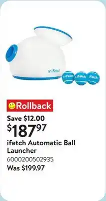 Walmart ifetch Automatic Ball Launcher offer