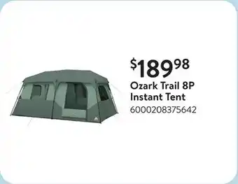 Walmart Ozark Trail 8P Instant Tent offer