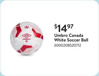 Walmart Umbro Canada White Soccer Ball offer