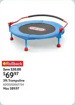 Walmart 3ft Trampoline offer
