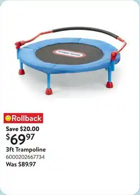 Walmart 3ft Trampoline offer