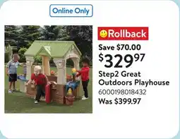 Walmart Step2 Great Outdoors Playhouse offer