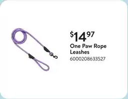 Walmart One Paw Rope Leashes offer