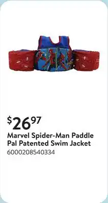 Walmart Marvel Spider-Man Paddle Pal Patented Swim Jacket offer