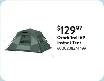 Walmart Ozark Trail 6P Instant Tent offer