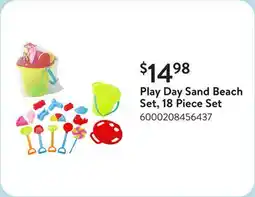 Walmart Play Day Sand Beach Set, 18 Piece Set offer