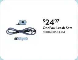 Walmart OnePaw Leash Sets offer