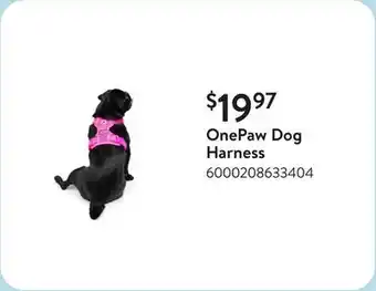 Walmart OnePaw Dog Harness offer