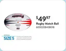 Walmart Rugby Match Ball offer