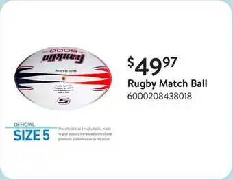 Walmart Rugby Match Ball offer