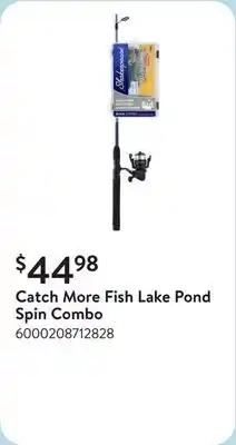 Walmart Catch More Fish Lake Pond Spin Combo offer