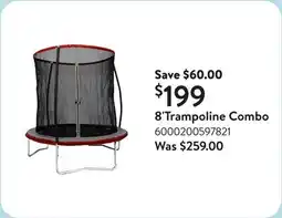 Walmart 8'Trampoline Combo offer
