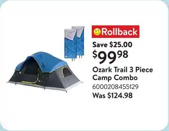 Walmart Ozark Trail 3 Piece Camp Combo offer