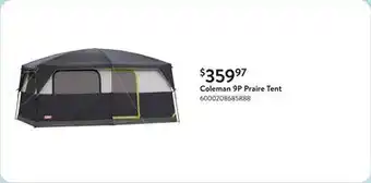 Walmart Coleman 9P Praire Tent offer