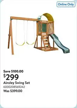 Walmart Ainsley Swing Set​ offer