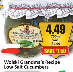 Starsky Wolski Grandma's Recipe Low Salt Cucumbers offer