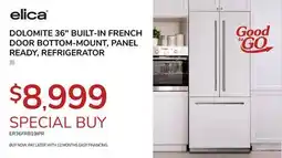 Goemans Appliances DOLOMITE 36 BUILT-IN FRENCH DOOR BOTTOM-MOUNT, PANEL READY, REFRIGERATOR offer