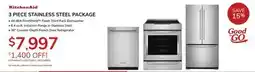 Goemans Appliances KITCHENAID 3 PIECE STAINLESS STEEL PACKAGE offer