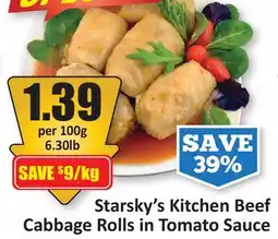 Starsky Starsky's Kitchen Beef Cabbage Rolls Tomato Sauce offer