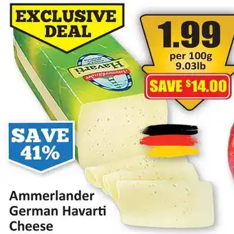 Starsky Ammerlander German Havarti Cheese offer