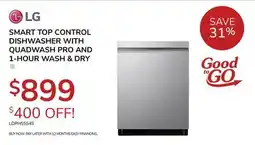 Goemans Appliances SMART TOP CONTROL DISHWASHER WITH QUADWASH PRO AND 1-HOUR WASH & DRY offer