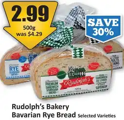 Starsky Rudolph's Bakery Bavarian Rye Bread offer