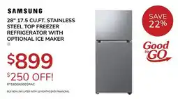 Goemans Appliances SAMSUNG 28 17.5 CU. FT. STAINLESS STEEL TOP FREEZER REFRIGERATOR offer