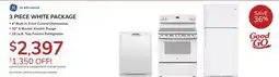 Goemans Appliances GE Appliances 3 PIECE WHITE PACKAGE offer