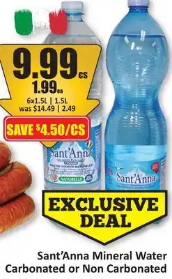 Starsky Sant'Anna Mineral Water Carbonated or Non Carbonated offer