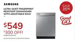Goemans Appliances SAMSUNG ULTRA-QUIET FINGERPRINT RESISTANT DISHWASHER WITH ADJUSTABLE RACK offer