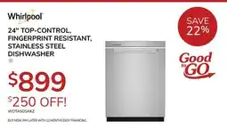Goemans Appliances WHIRLPOOL 24 TOP-CONTROL, FINGERPRINT RESISTANT, STAINLESS STEEL DISHWASHER offer
