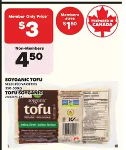 Independent City Market SOYGANIC TOFU, 350-500 G offer