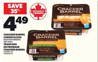 Independent City Market CRACKER BARREL CHEESE SLICES, 200-240 G offer