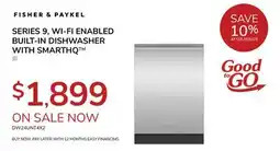 Goemans Appliances FISHER & PAYKEL SERIES 9, WI-FI ENABLED BUILT-IN DISHWASHER WITH SMARTHQ offer