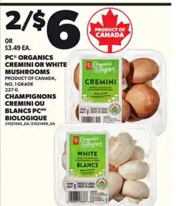 Independent City Market PC ORGANICS CREMINI OR WHITE MUSHROOMS, 227 G offer