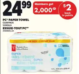 Independent City Market PC PAPER TOWEL, 12 ROLLS offer