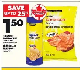 Independent City Market NO NAME POTATO CHIPS POTATO CHIPS OR CRISPS, 142-200 G offer