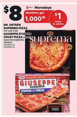 Independent City Market DR. OETKER SUPREMA PIZZA, 475-520 G OR GIUSEPPE STUFFED CRUST PIZZA, 685-771 G offer