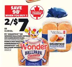 Independent City Market PC GIGANTICO OR WONDER BALLPARK HOTDOG OR HAMBURGER BUNS offer