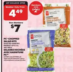 Independent City Market PC CHOPPED SALAD KITS, 282-369 G offer