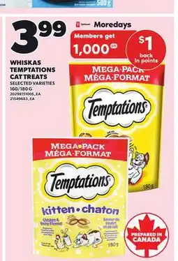 Independent City Market WHISKAS TEMPTATIONS CAT TREATS, 160/180 G offer