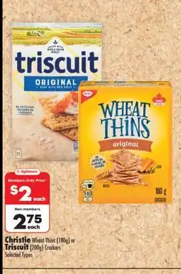 Shoppers Drug Mart Christie Wheat Thins (180g) or Triscuit (200g) Crackers offer