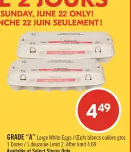Shoppers Drug Mart GRADE A Large White Eggs offer