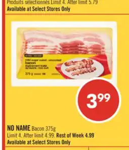 Shoppers Drug Mart NO NAME Bacon offer