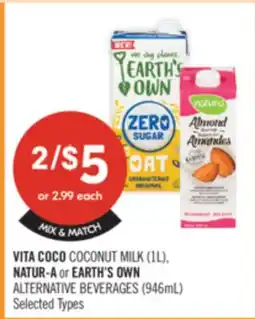 Shoppers Drug Mart VIVA COCO COCONUT MILK (1L) NATUR-A or EARTH'S OWN ALTERNATIVE BEVERAGES (946ml) offer