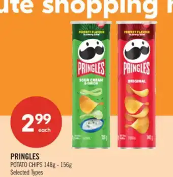 Shoppers Drug Mart PRINGLES POTATO CHIPS 148g - 156g offer