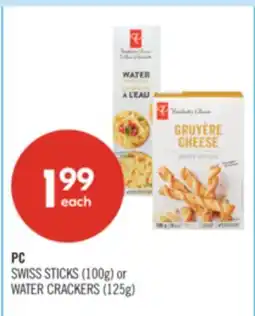 Shoppers Drug Mart PC SWISS STICKS (100g) or WATER CRACKERS (125g) offer