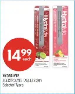 Shoppers Drug Mart HYDRALYTE ELECTROLYTE TABLETS 20's offer