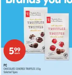 Shoppers Drug Mart PC CHOCOLATE COVERED TRUFFLES offer